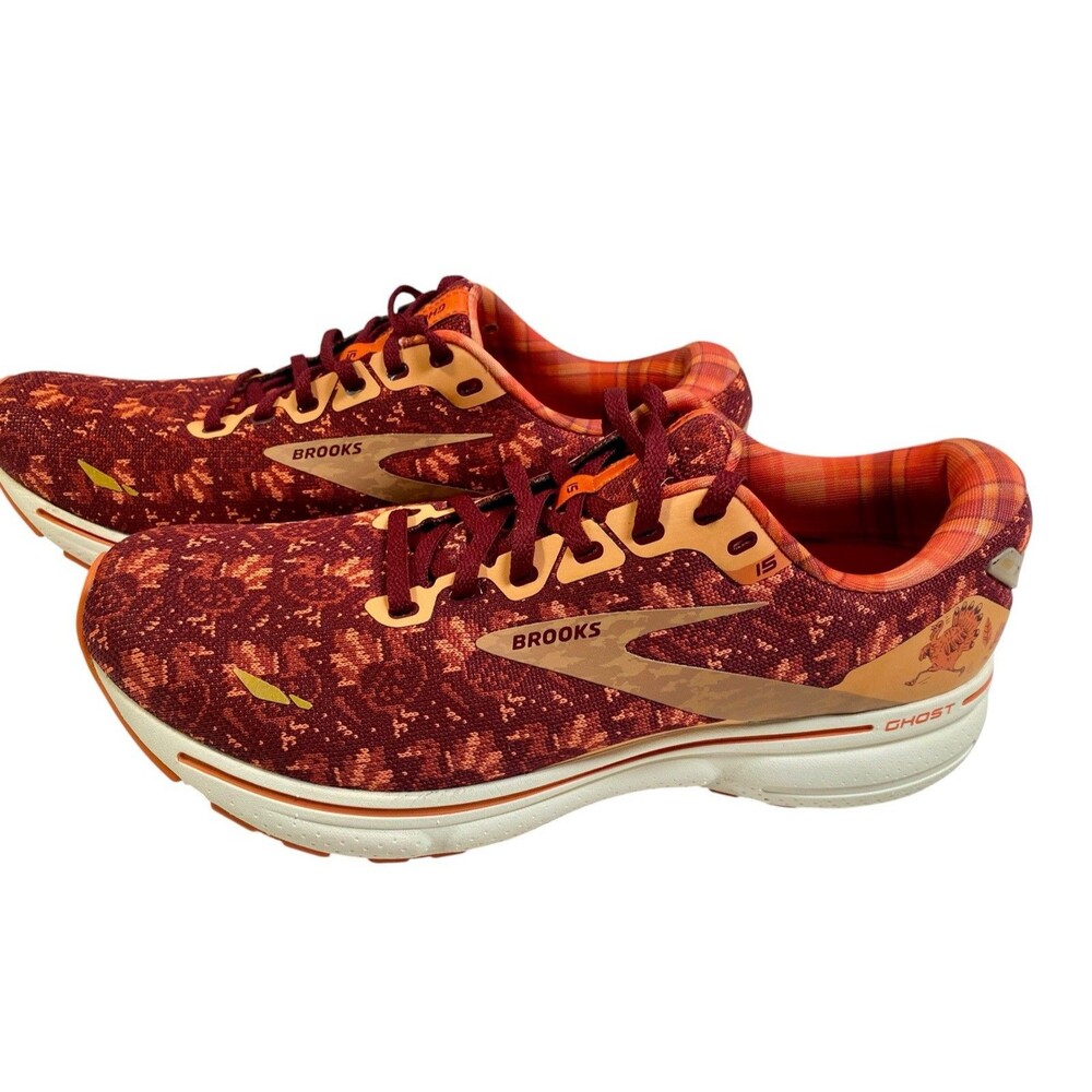 Brooks GHOST 15 Trot Happy Thanksgiving Turkey Running Shoes Women’s Sz 9.5